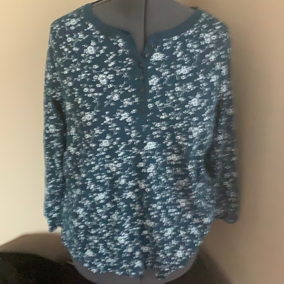 relaxed fit Tops - Pretty Teal Blue Henley Top 18-20